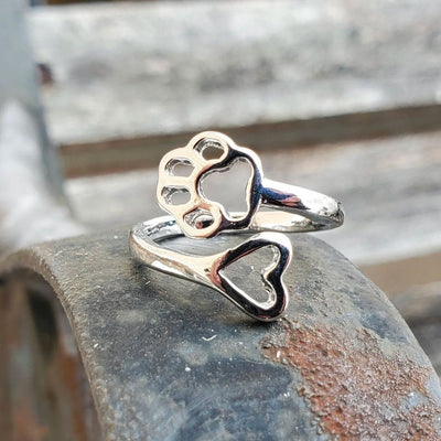 PAW HEART RING (ADJUSTABLE)