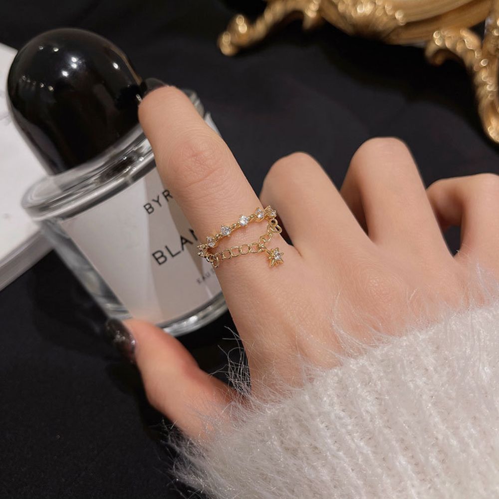 GOLD STAR RINGS SET (ADJUSTABLE)