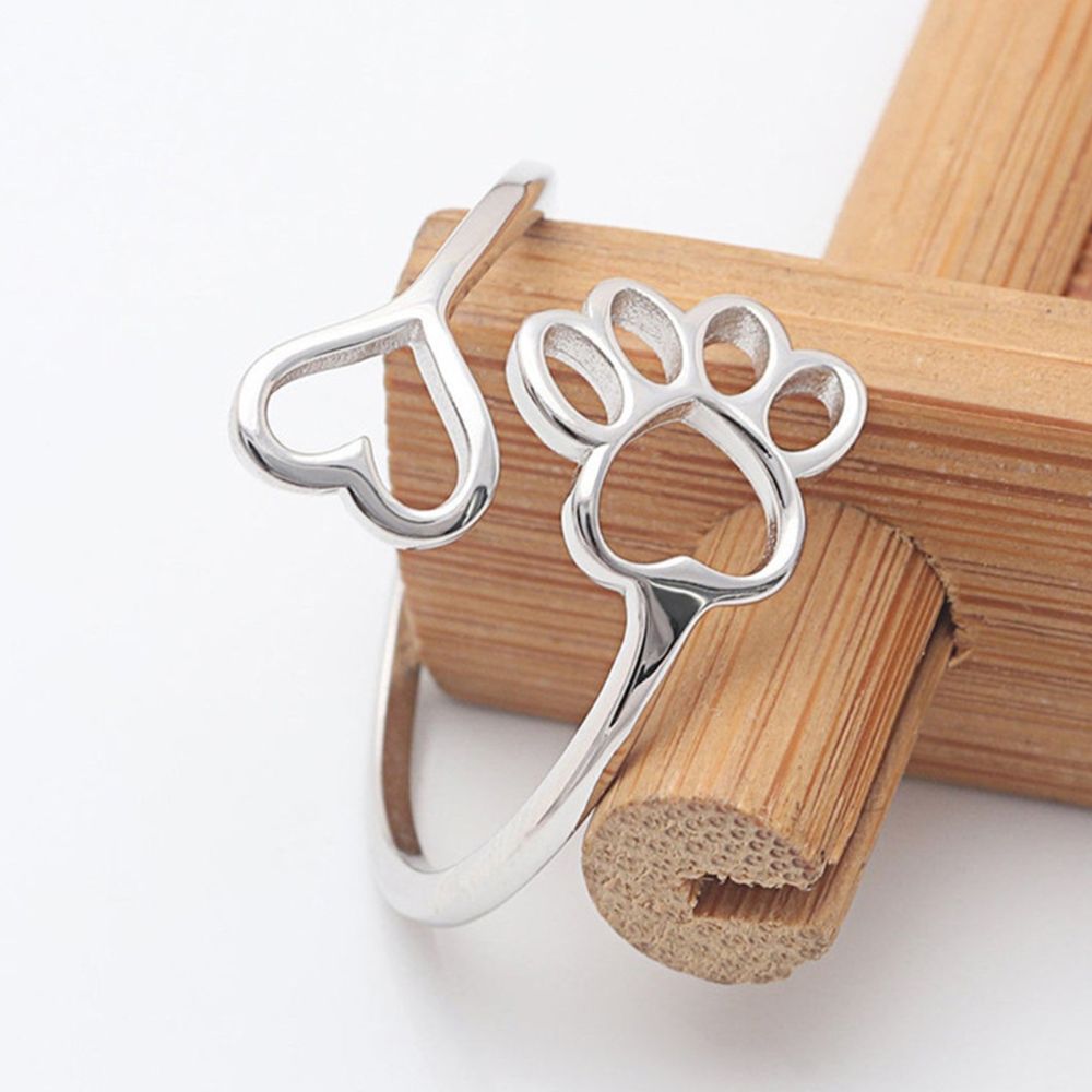 PAW HEART RING (ADJUSTABLE)