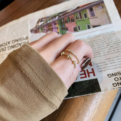 GOLD STAR RINGS SET (ADJUSTABLE)