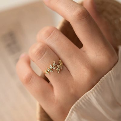 OLIVE BRANCH RING (ADJUSTABLE)
