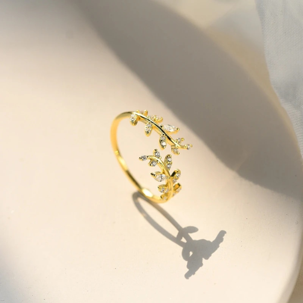 OLIVE BRANCH RING (ADJUSTABLE)