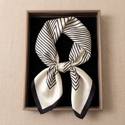 Striped satin scarf included free with every order